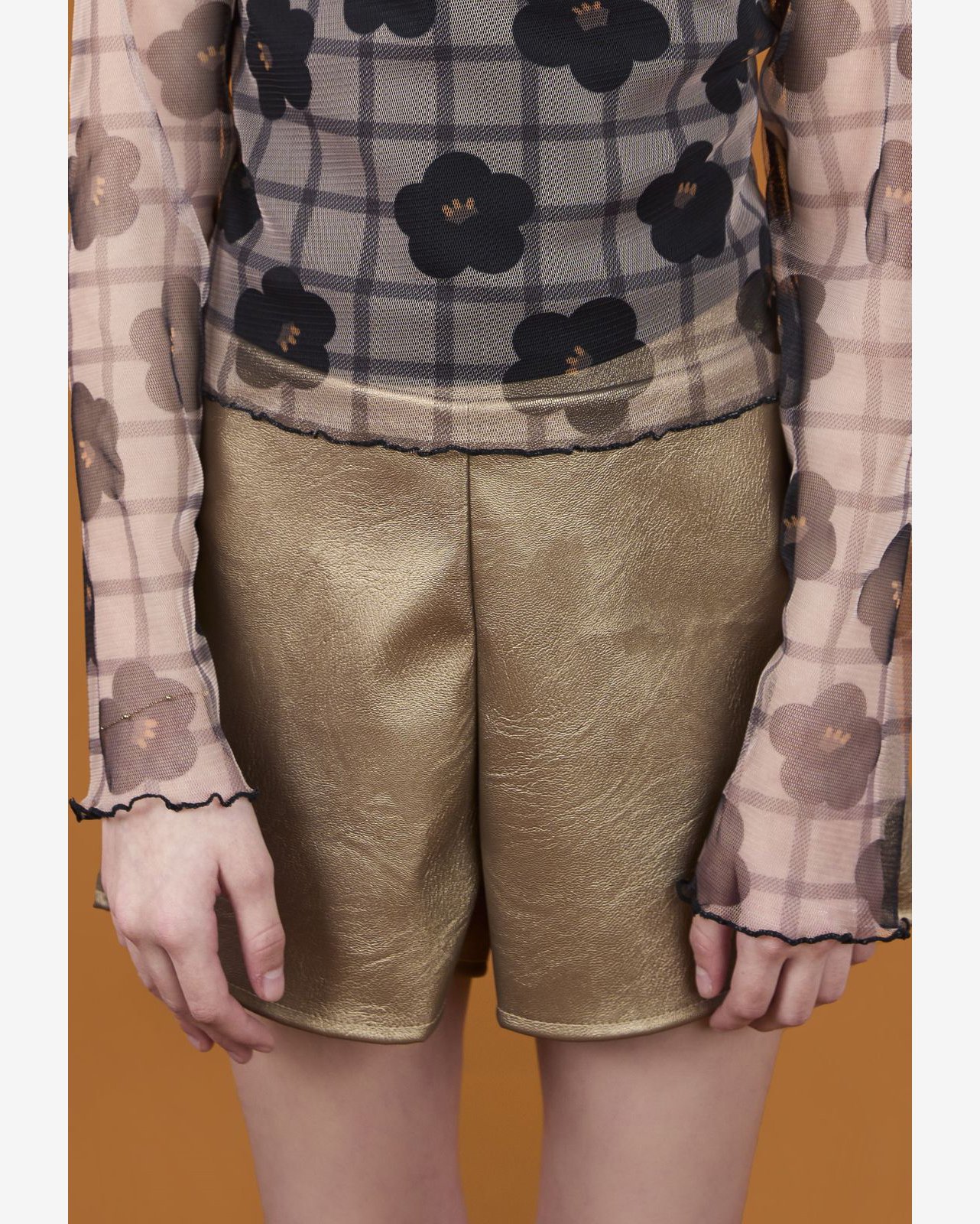 Shorts Dourado Infantil Pakita