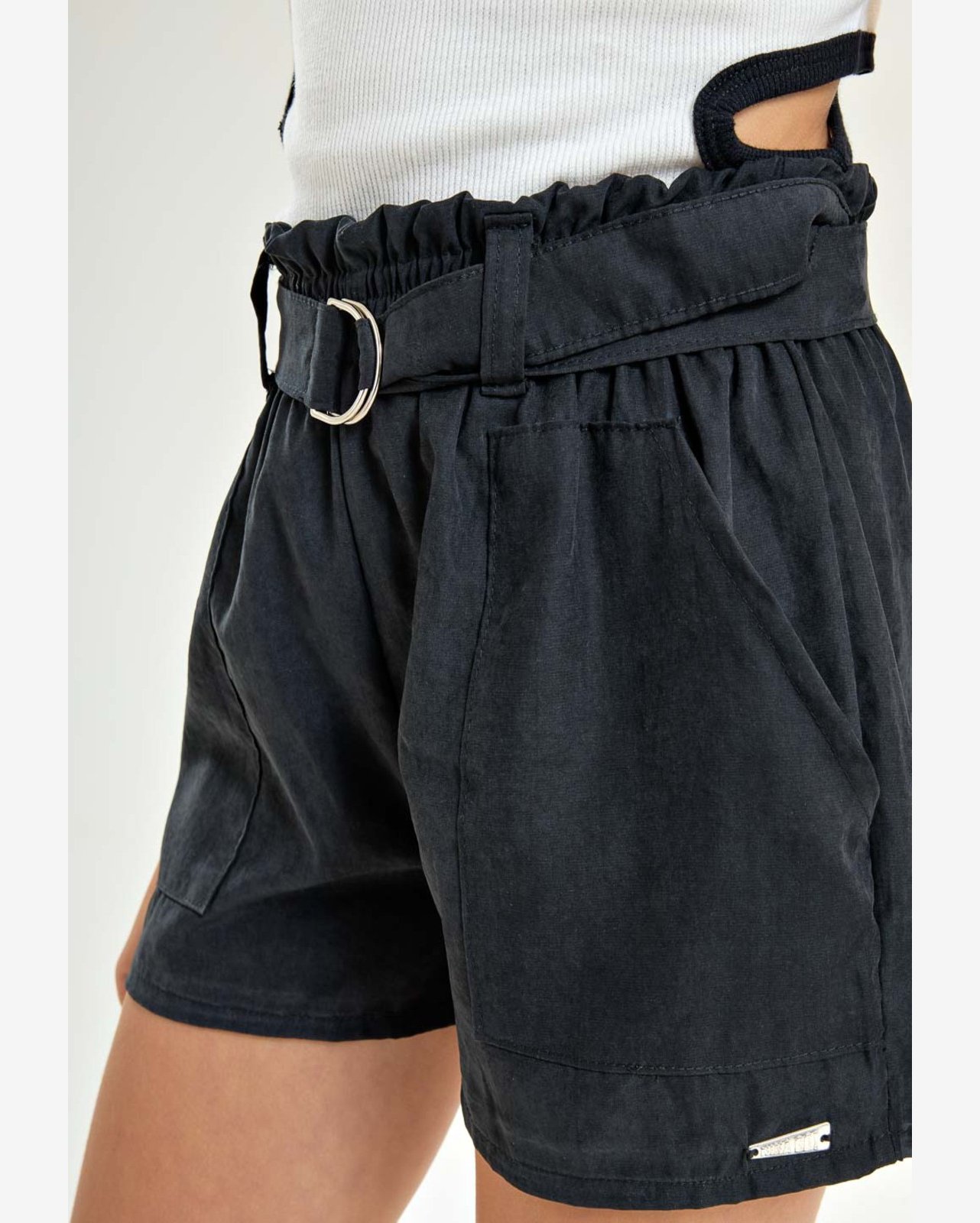 Shorts Preto Menina Nina GO