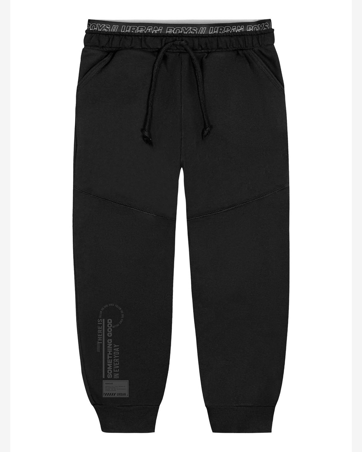 Calça Menino preta Moletom Abrange