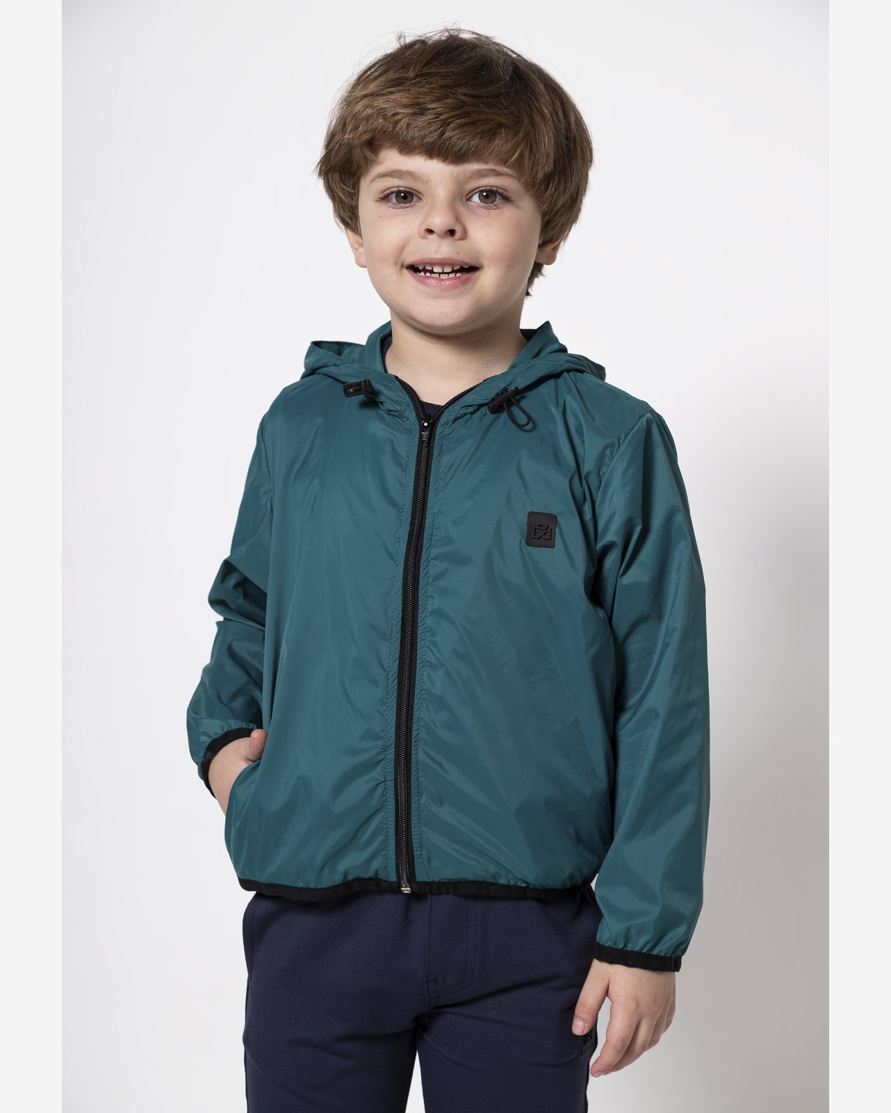 Jaqueta Corta-Vento Infantil Verde Banana Danger