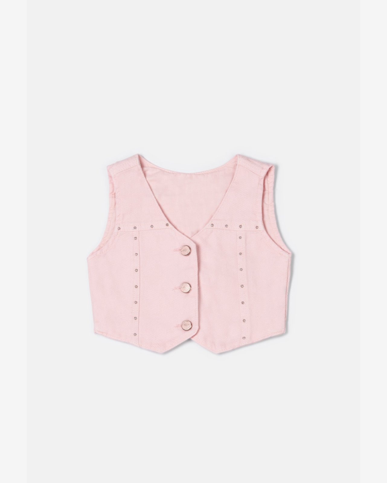 Colete Rosa Infantil Menina Sun Place Jeans 
