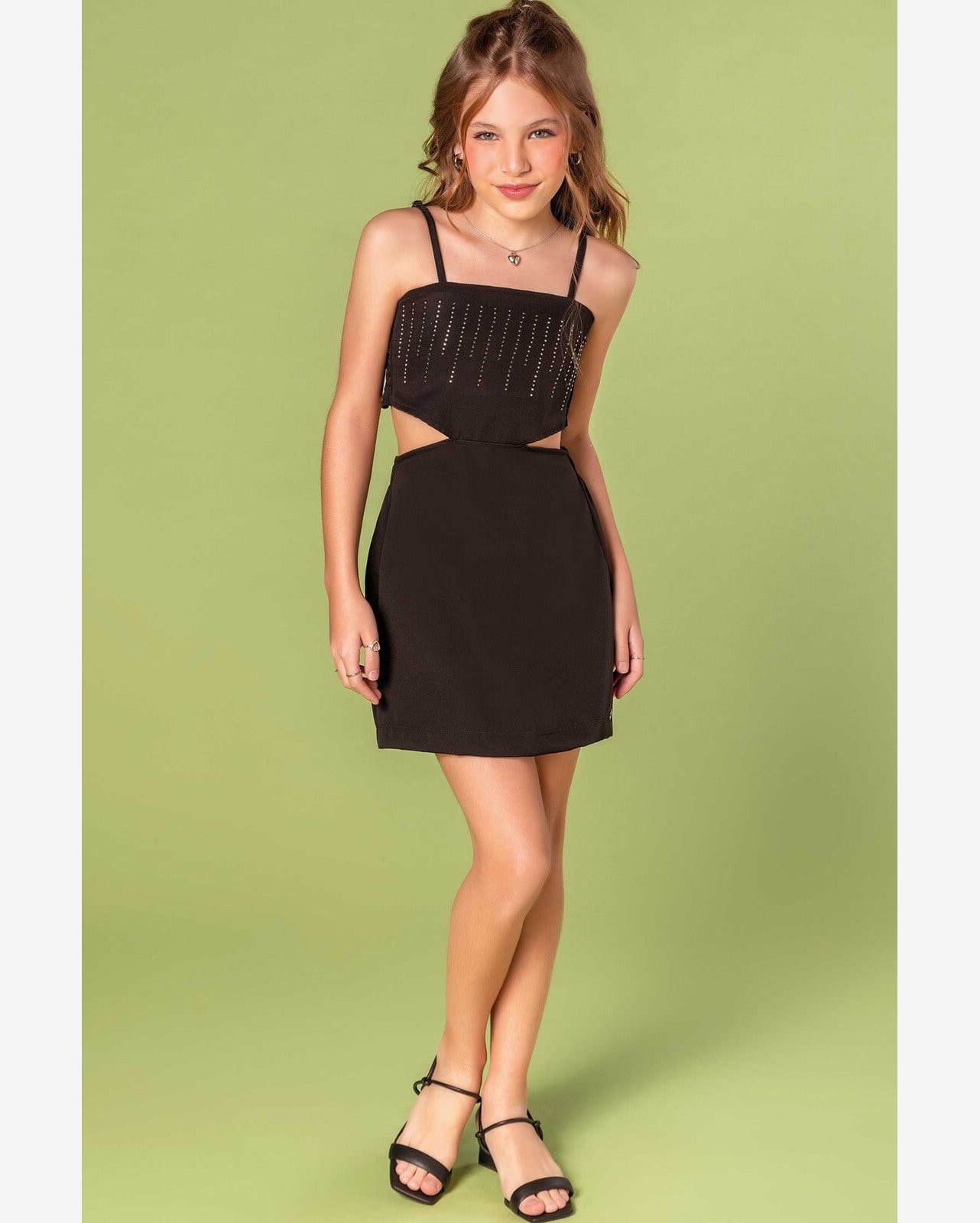 Riachuelo Vestido Festa Preto Juvenil Teen