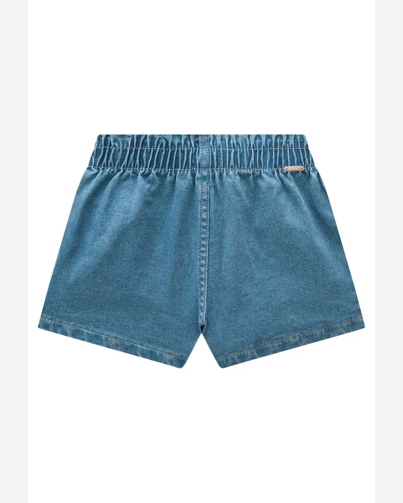 Short Jeans Infantil Infanti com Flores Bordadas Infanti