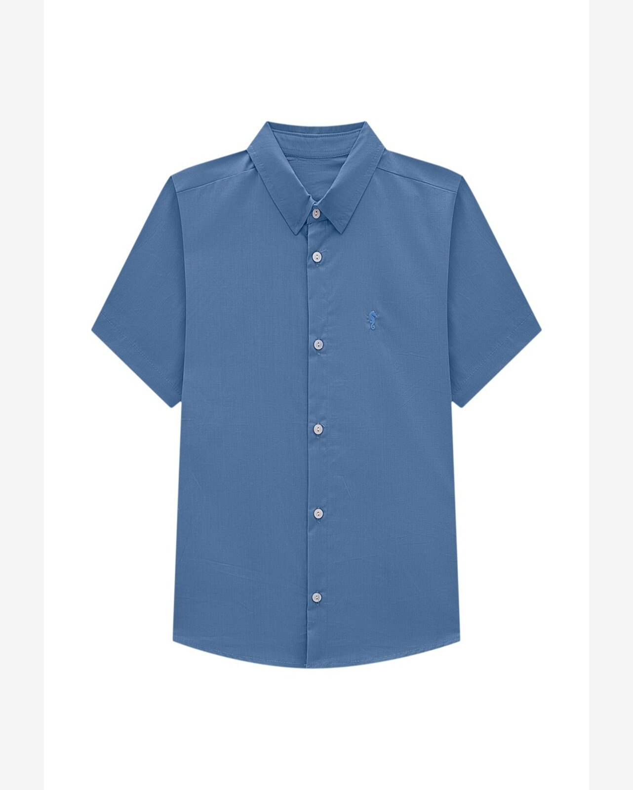Camisa  Azul Infantil Social Onda Marinha