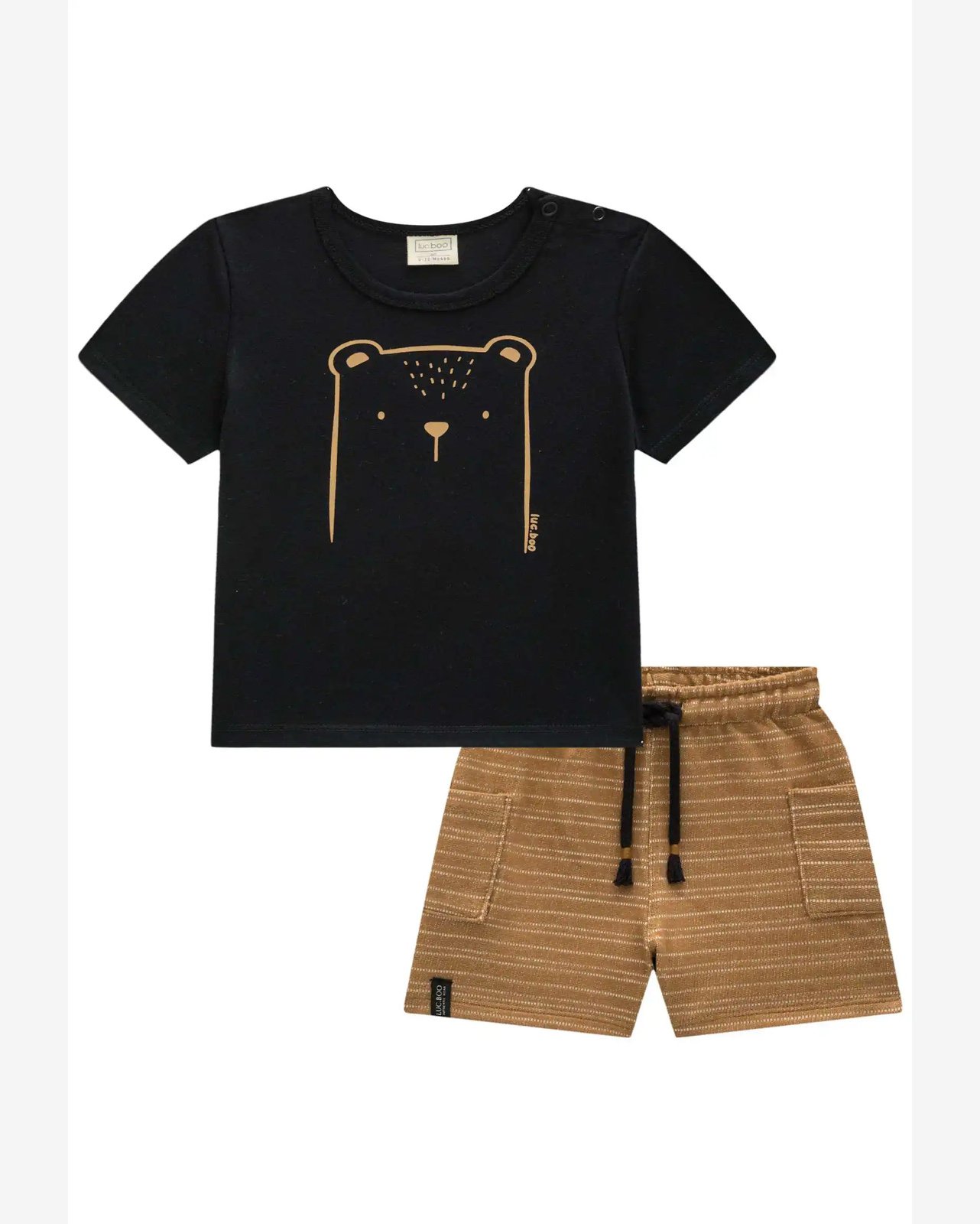 Conjunto Menino Estampado Preto Lucboo