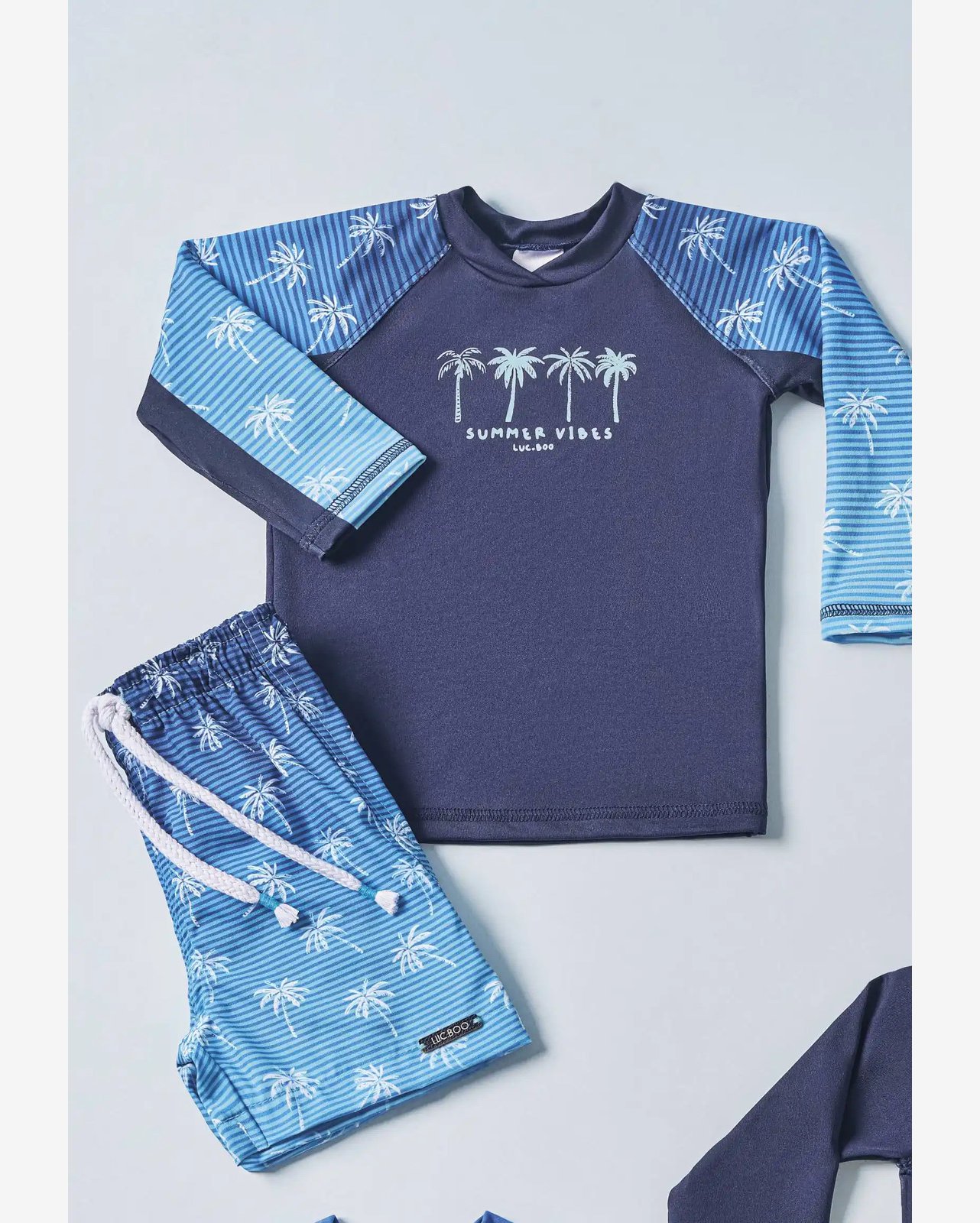 Kit Praia Menino Estampado UV Lucboo