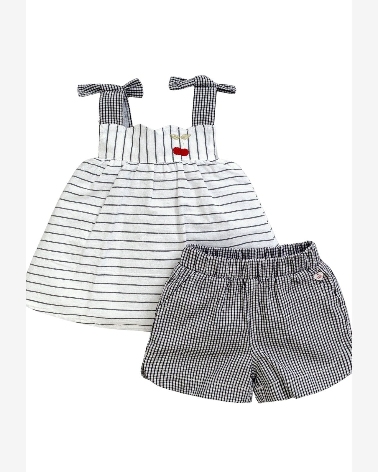 Conjunto Bata Shorts Menina Estampado Anjos Baby