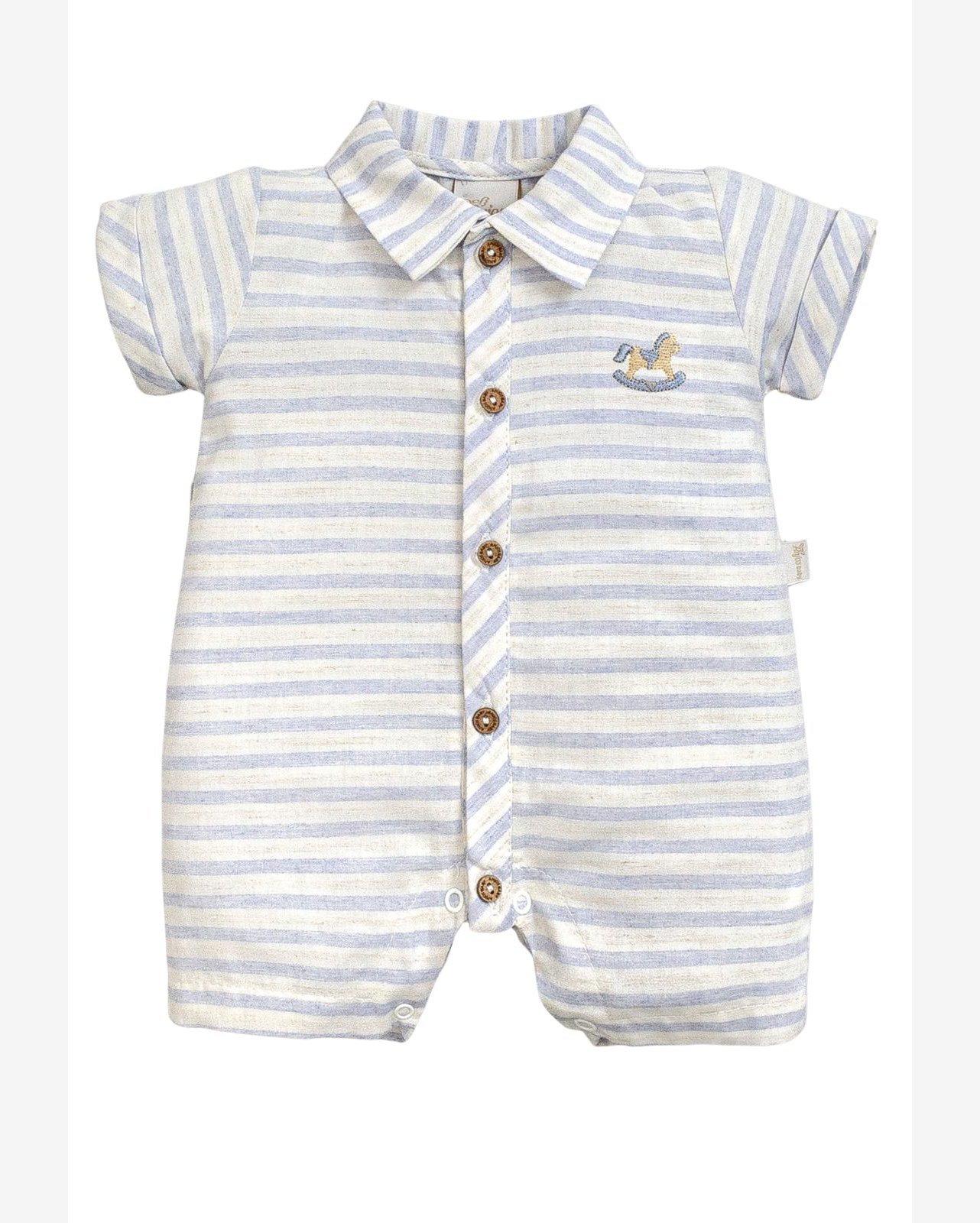Macacão Curto Menino Estampado Anjos Baby
