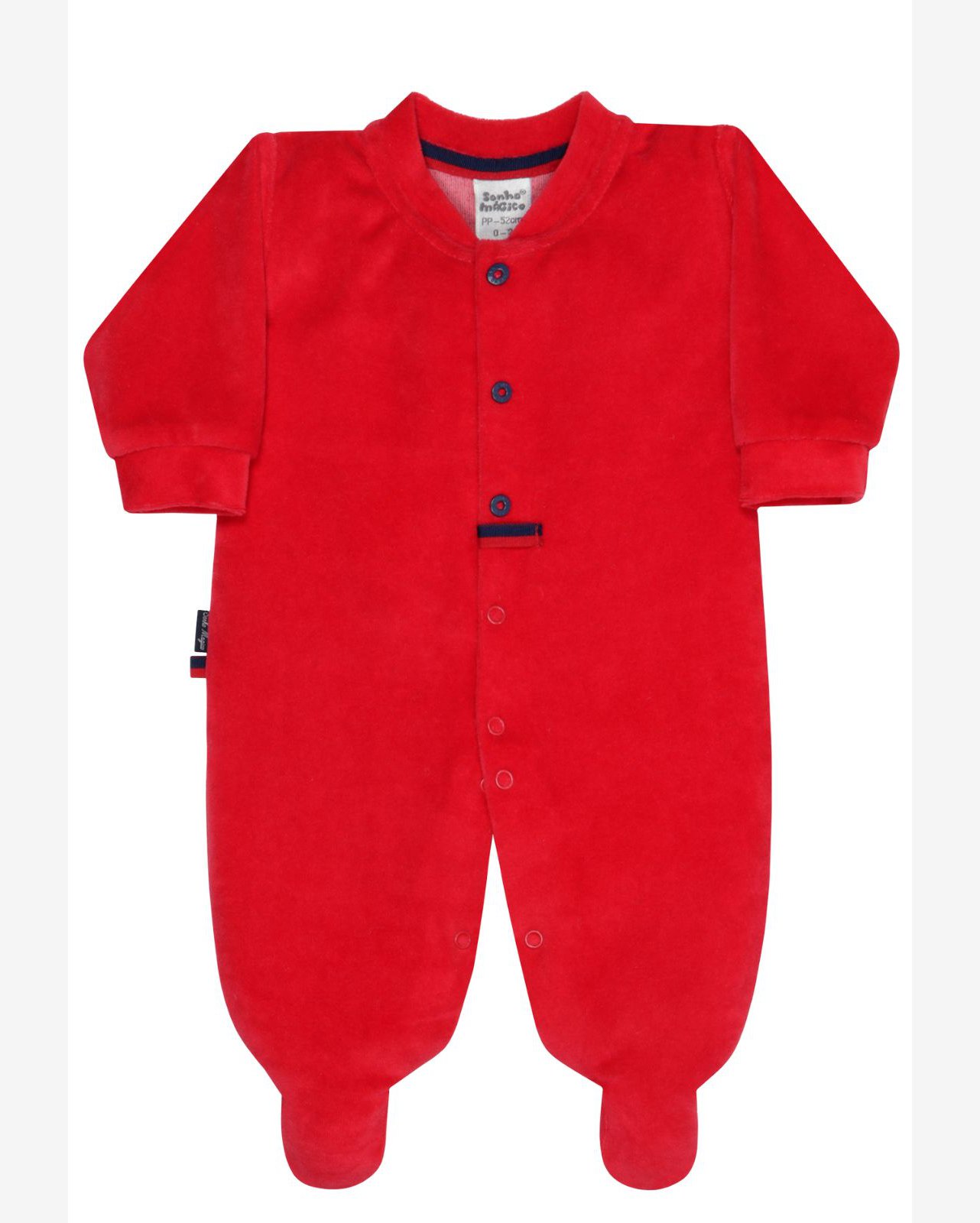 Macacão de Bebê Sonho Mágico em Plush Vermelho