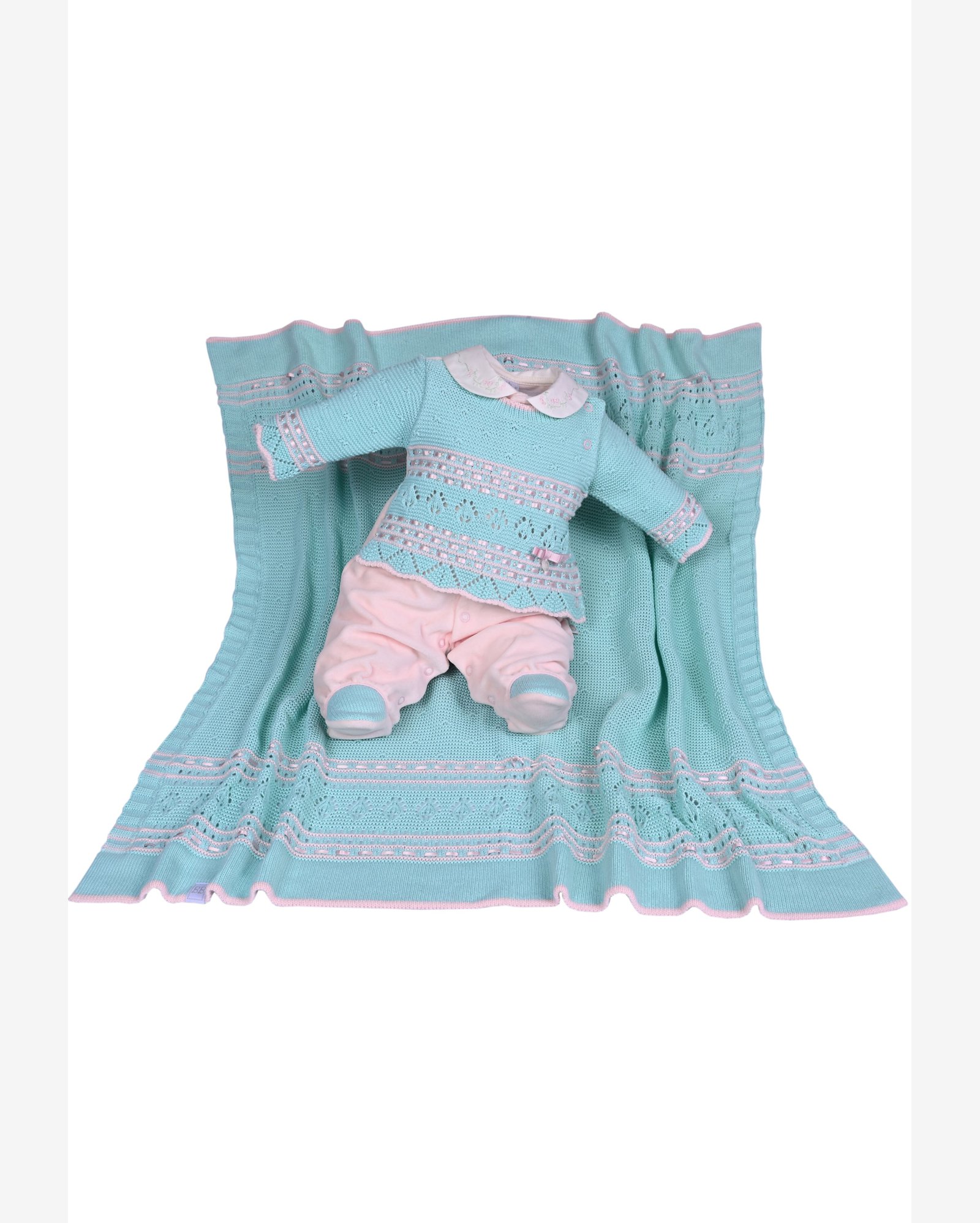 Kit Maternidade Menino Verde Tricot Beth Bebê