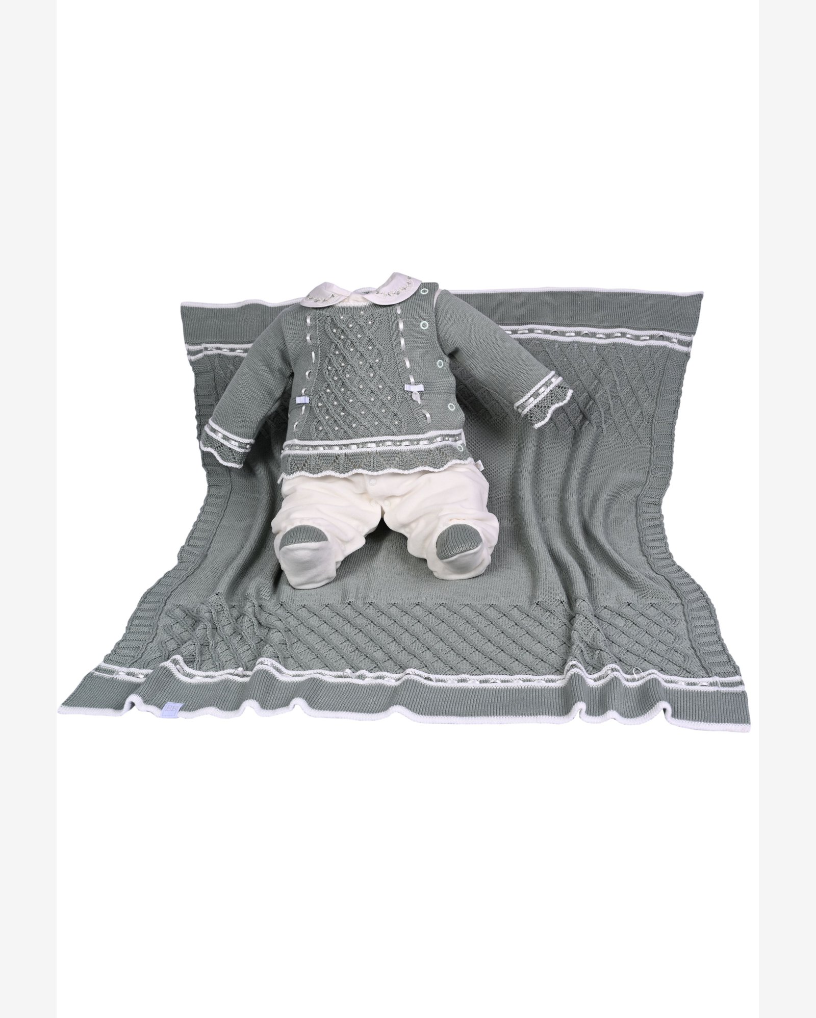 Kit Maternidade Menino Tricot Verde Beth Bebê