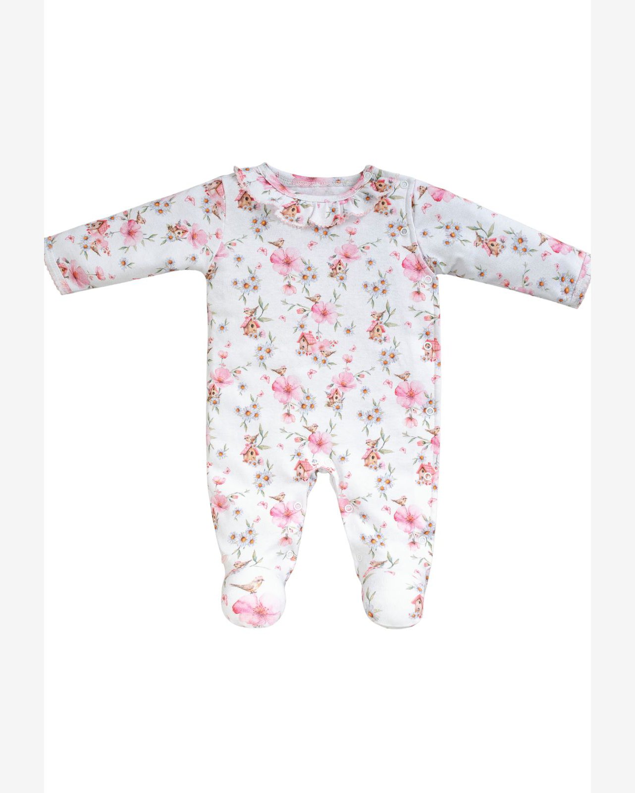Macacão Menina Longo Estampado Anjos Baby