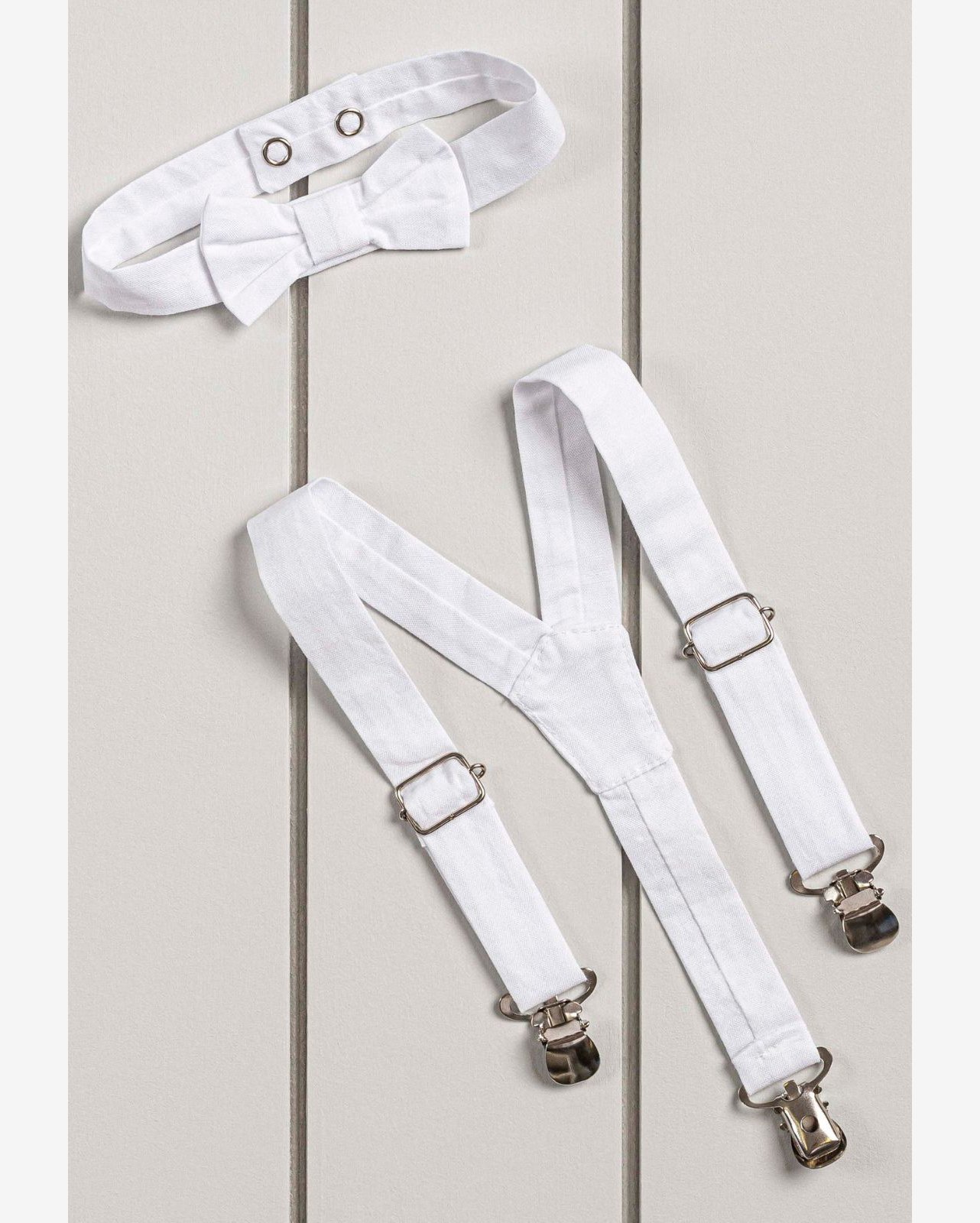 Acessório Menino Suspensório Branco Anjos Baby
