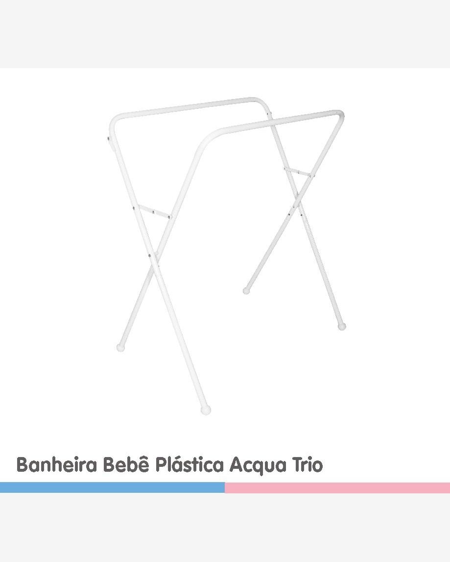 Banheira de Bebê Plástica Acqua Trio Galzerano Branca