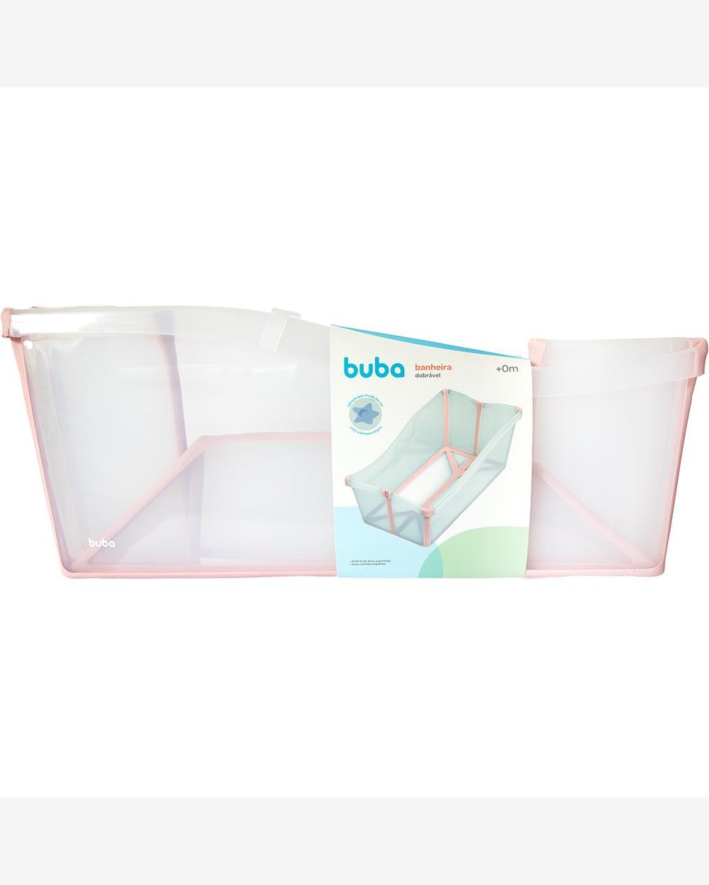 Banheira Infantil Dobrável Rosa - Buba