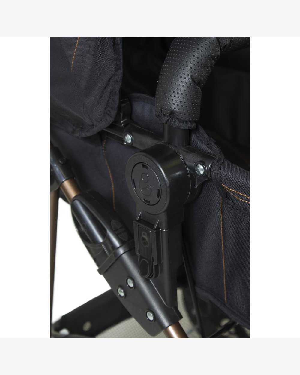 Carrinho de Bebê Travel System Duo Napoli Preto e Cobre - Galzerano