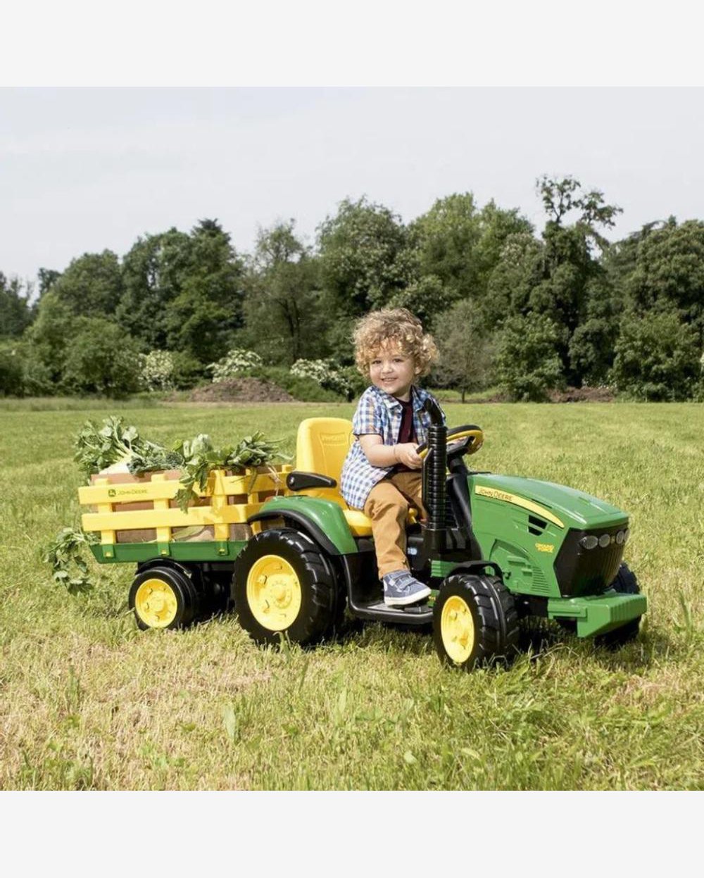 Trator Infantil Elétrico John Deere Ground Force Verde - Peg Pérego