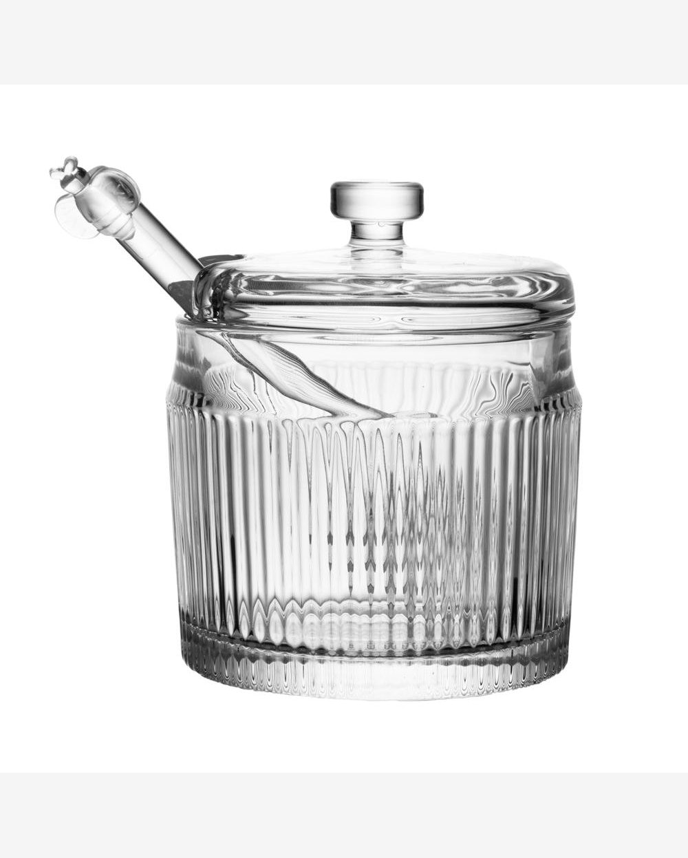 Meleira com Pegador e Tampa Lines Wolff 10cm x 7,5cm Vidro
