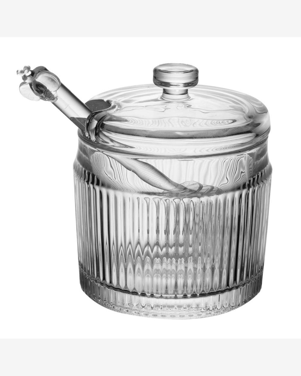 Meleira com Pegador e Tampa Lines Wolff 10cm x 7,5cm Vidro