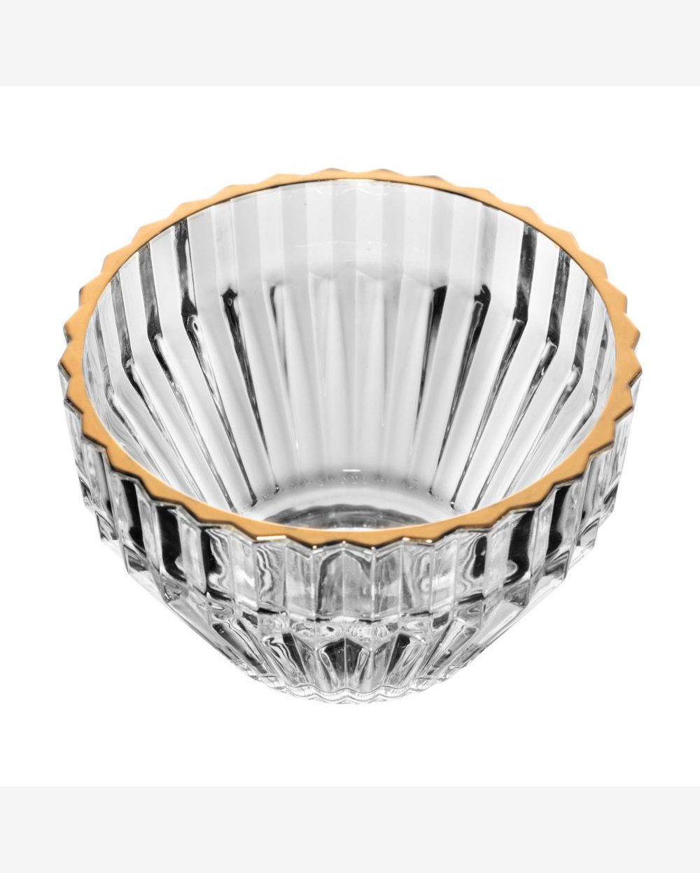 Bowl com Fio de Ouro Império 11cm x 11cm x 6,5cm Cristal