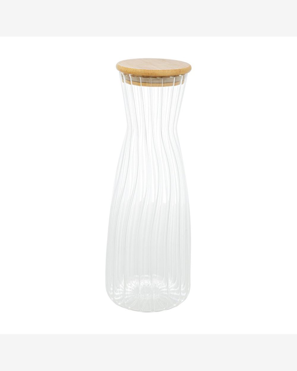 Garrafa de Vidro Borissilicato Wolff com Tampa de Bambu 1,6L