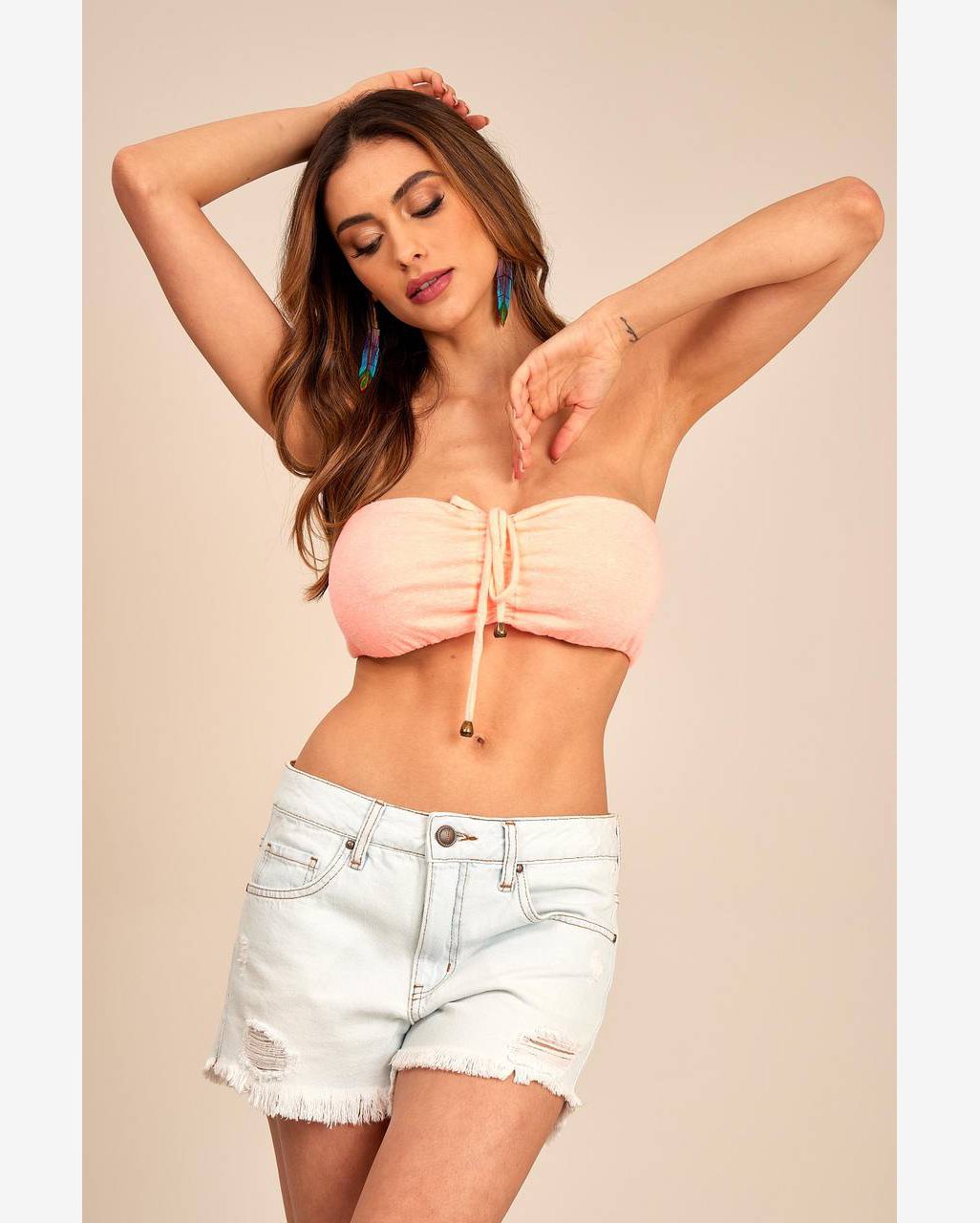 Shorts Jeans Azul Claro Yacamim H9