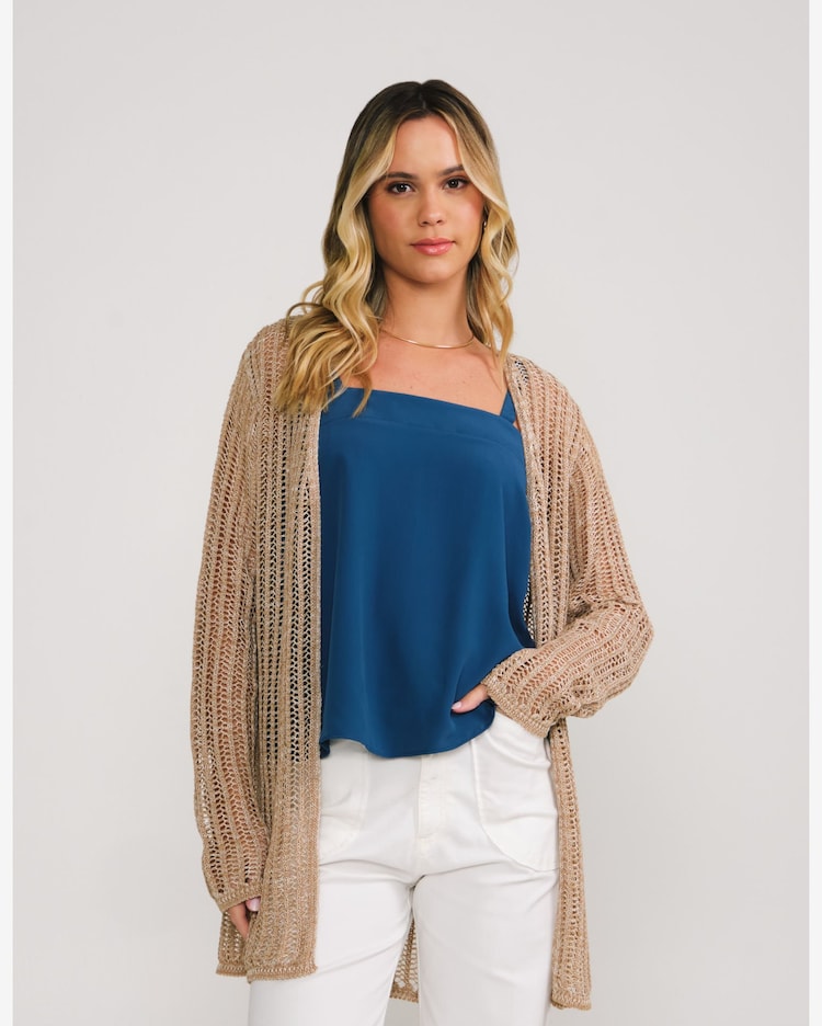 Riachuelo Kimono Tricot Areia