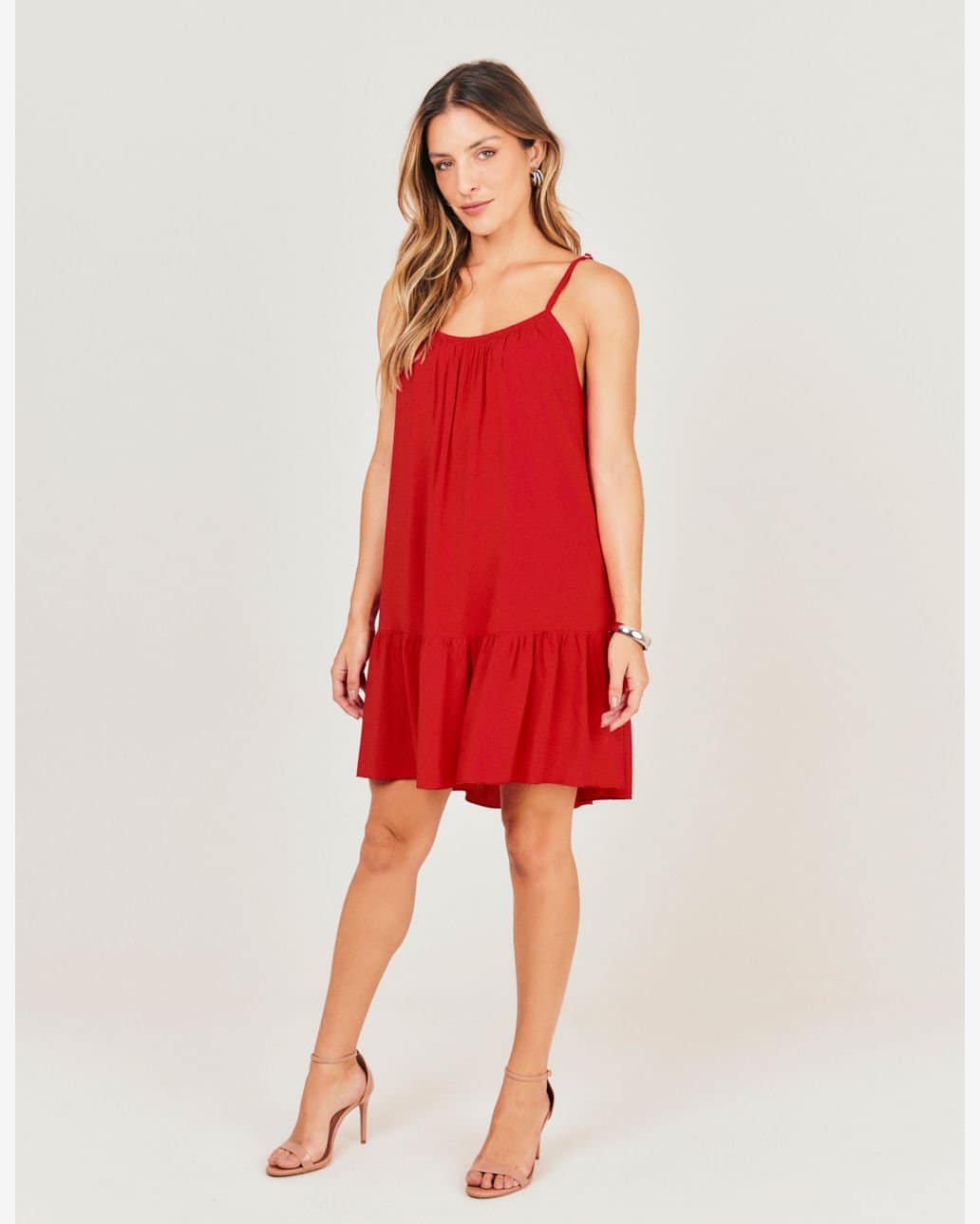 vestidos casuais vestido vermelho curto pinterest