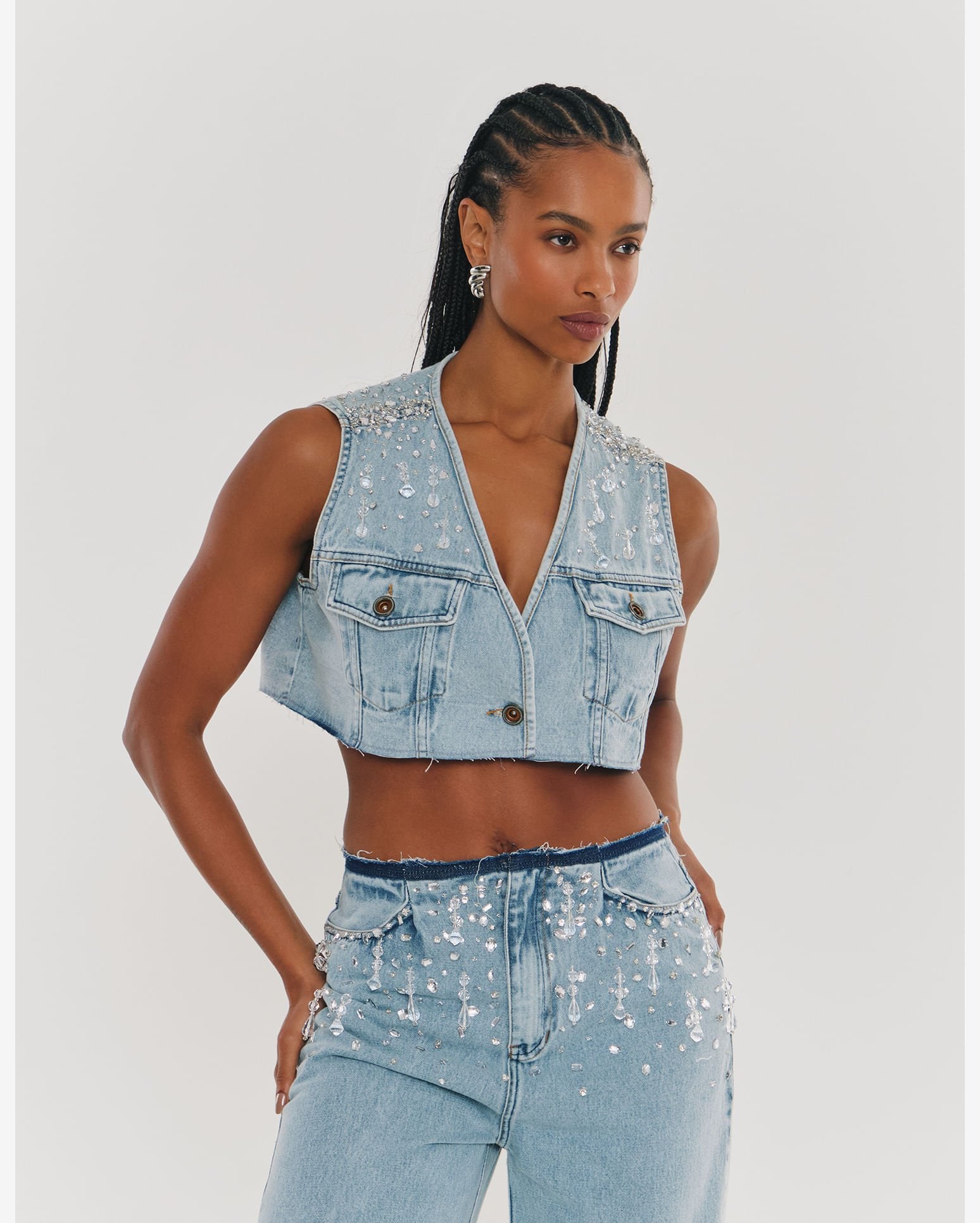 Jaqueta Bordada Jeans Bordado Em Pedraria Jaqueta Jeans Bordada