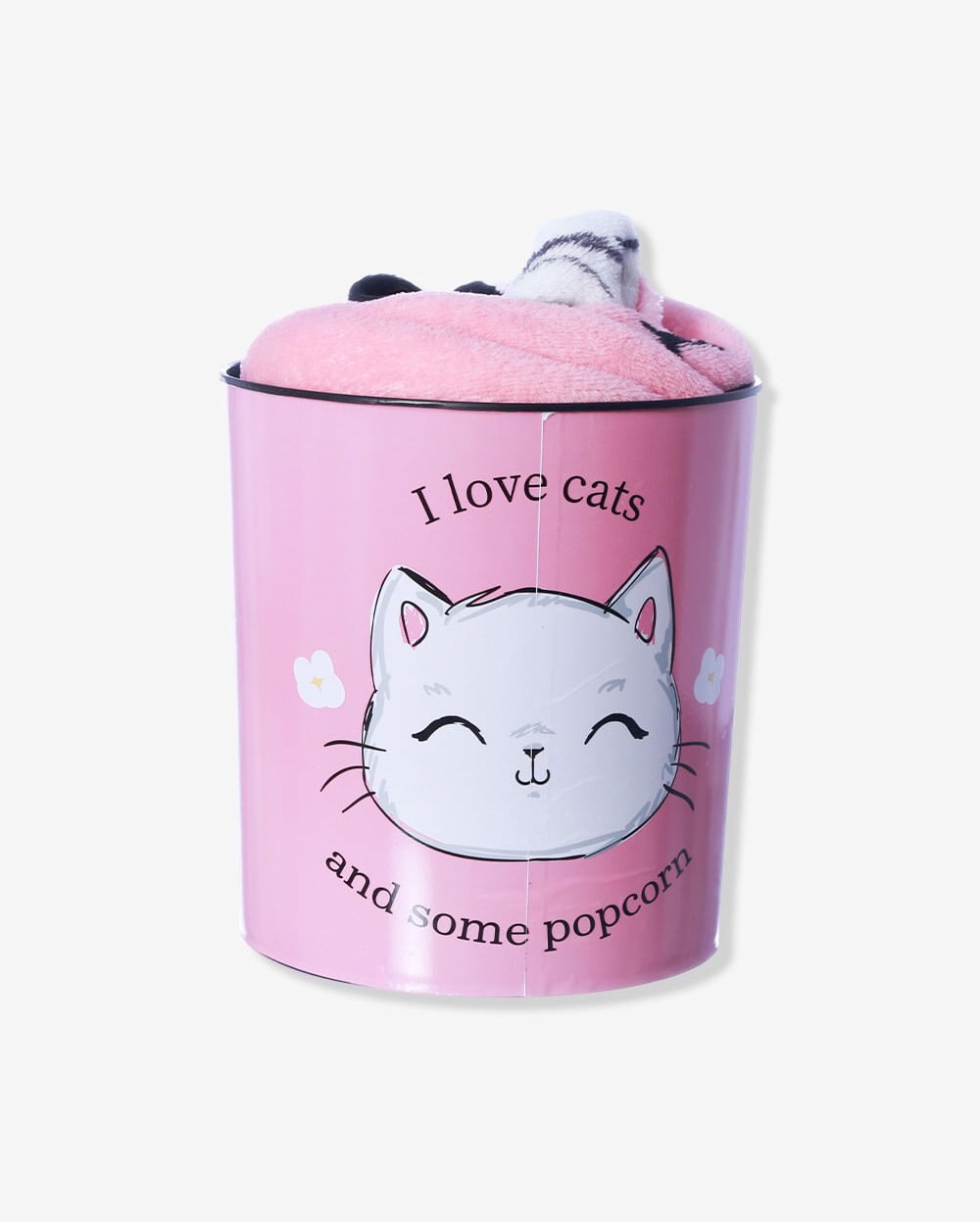 Kit Manta Com Balde Eu Amo Gatos - Zonacriativa